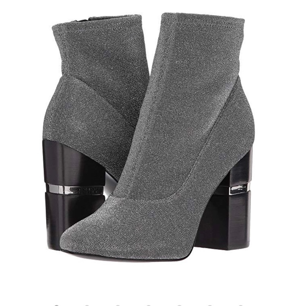 NWB Marc Fisher Silver Padda Booties